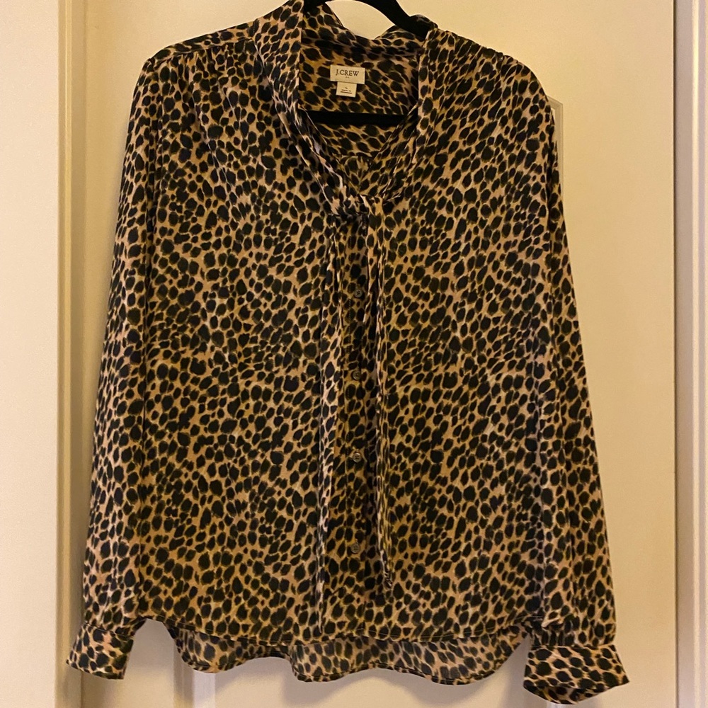 J.Crew Leopard Blouse